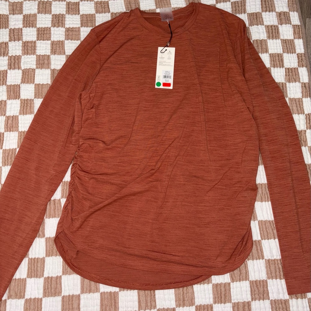 CALIA by Carrie Underwood Rust Long Sleeve Tee